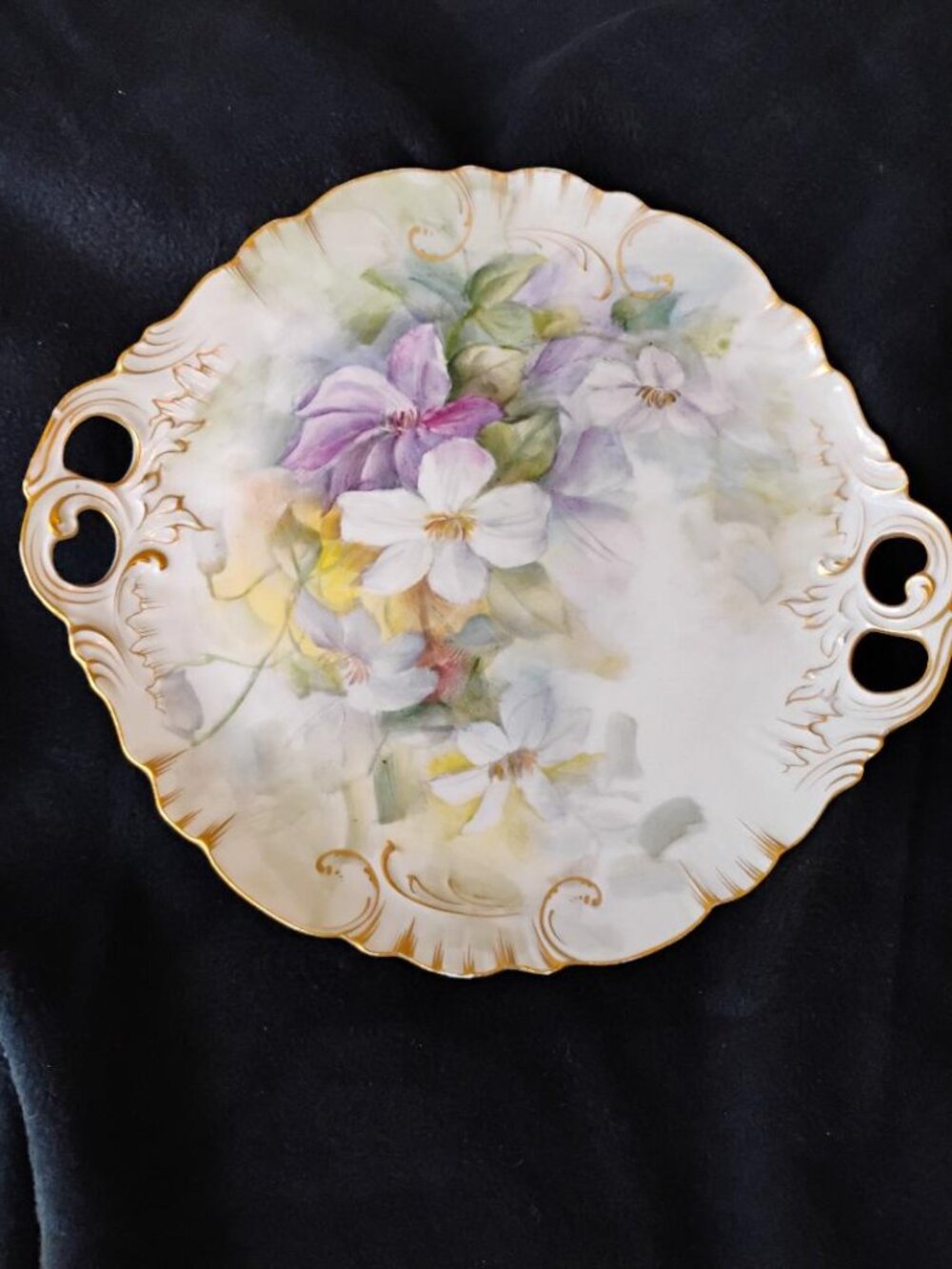 Antique hand painted Limoges porcelain plate